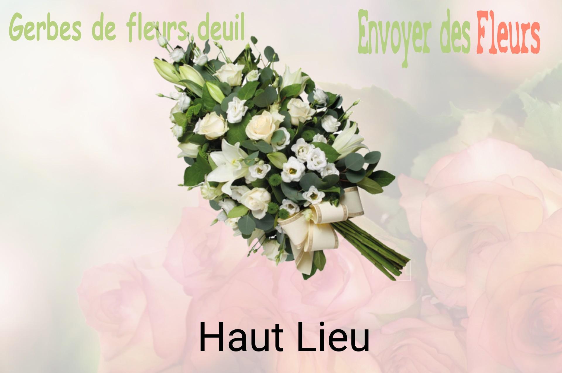 Gerbe de fleurs de deuil livrée à Haut-Lieu